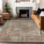 5' X 8' Beige And Taupe Abstract Washable Indoor Outdoor Area Rug - 880016456936