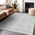3' X 5' Silver And Ivory Southwestern Washable Indoor Outdoor Area Rug