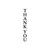 72" Black And White Solid Wood Thank You Porch Sign