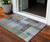 3' X 5' Brown Green And Blue Abstract Washable Indoor Outdoor Area Rug