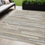 5' X 8' Taupe Gray And Ivory Striped Washable Indoor Outdoor Area Rug - Taupe, Gray, Ivory