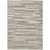 5' X 8' Taupe Gray And Ivory Striped Washable Indoor Outdoor Area Rug