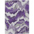 5' X 8' Purple Lavender And Gray Abstract Washable Indoor Outdoor Area Rug Transitional Style - Purple, Lavender, Gray Color