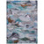 3' X 5' Blue Gray And Brown Abstract Washable Indoor Outdoor Area Rug