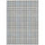 3' X 5' Gray Blue And Beige Plaid Washable Indoor Outdoor Area Rug