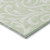 3' X 5' Artichoke Green And Ivory Floral Washable Indoor Outdoor Area Rug