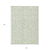 3' X 5' Artichoke Green And Ivory Floral Washable Indoor Outdoor Area Rug