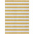 3' X 5' Gold Striped Washable Non Skid Indoor Outdoor Area Rug