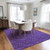 5' X 8' Purple Geometric Washable Non Skid Indoor Outdoor Area Rug