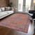 3' X 5' Orange And Red Medallion Washable Indoor Outdoor Area Rug