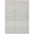 3' X 5' Ivory And Gray Geometric Washable Indoor Outdoor Area Rug