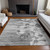 3' X 5' Gray Charcoal And Silver Floral Washable Indoor Outdoor Area Rug Transitional Style - Gray, Charcoal, Silver Color