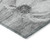 3' X 5' Gray Charcoal And Silver Floral Washable Indoor Outdoor Area Rug