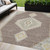 5' X 8' Taupe Gray And Ivory Oriental Washable Indoor Outdoor Area Rug