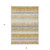 5' X 8' Gold Copper And Gray Striped Washable Indoor Outdoor Area Rug