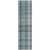 8' Runner Teal Plaid Washable Non Skid Indoor Outdoor Runner Rug