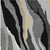 5' X 8' Black Gray And Tan Abstract Washable Indoor Outdoor Area Rug