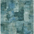 3' X 5' Teal Blue And Pale Aqua Abstract Washable Indoor Outdoor Area Rug