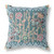 26" x 26" Dark Green Peacock Blown Seam Floral Indoor Outdoor Throw Pillow