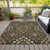 5' X 8' Brown Taupe And Gray Floral Washable Indoor Outdoor Area Rug
