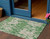 3' X 5' Green And Gray Striped Washable Indoor Outdoor Area Rug - Green, Gray