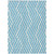 5' X 8' Teal and White Geometric Washable Non Skid Indoor Outdoor Area Rug