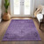 5' X 8' Purple Eggplant And Lavender Oriental Washable Indoor Outdoor Area Rug