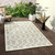 8' X 10' Gray And Ivory Indoor Outdoor Area Rug