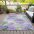 5' X 8' Lavender And Artichoke Green Floral Washable Indoor Outdoor Area Rug - Lavender, Olive Green