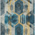 3' X 5' Teal Blue Gold And Silver Geometric Washable Indoor Outdoor Area Rug
