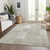 5' X 8' Taupe Beige And Tan Patchwork Washable Indoor Outdoor Area Rug