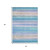 5' X 8' Aqua Lavender And Peach Striped Washable Indoor Outdoor Area Rug