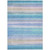 5' X 8' Aqua Lavender And Peach Striped Washable Indoor Outdoor Area Rug