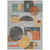3' X 5' Gray Gold And Orange Geometric Washable Indoor Outdoor Area Rug