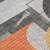 3' X 5' Gray Gold And Orange Geometric Washable Indoor Outdoor Area Rug