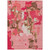 5' X 8' Coral Pink And Brown Abstract Washable Indoor Outdoor Area Rug