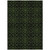 3' X 5' Olive Green And Green Medallion Washable Indoor Outdoor Area Rug