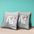 18" x 18" Gray Peacock Blown Seam Floral Indoor Outdoor Throw Pillow Decor