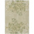 5' X 8' Khaki Ivory And Green Floral Washable Indoor Outdoor Area Rug