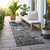 2' X 8' Gray Abstract Washable Indoor Outdoor Runner Rug - Gray