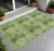 3' X 5' Olive Green Floral Medallion Washable Non Skid Indoor Outdoor Area Rug
