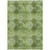 3' X 5' Olive Green Floral Medallion Washable Non Skid Indoor Outdoor Area Rug