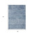 5' X 8' Blue And Ivory Abstract Washable Indoor Outdoor Area Rug - Blue, Ivory