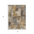 5' X 8' Brown Beige And Charcoal Abstract Washable Indoor Outdoor Area Rug
