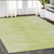 5' X 8' Artichoke Green And Ivory Abstract Washable Indoor Outdoor Area Rug