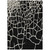 5' X 8' Black And Beige Abstract Washable Indoor Outdoor Area Rug