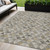 5' X 8' Taupe Beige And Tan Geometric Washable Indoor Outdoor Area Rug