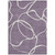 3' X 5' Purple And Ivory Abstract Washable Indoor Outdoor Area Rug - 608219050078