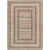 5' X 8' Chocolate And Beige Geometric Washable Indoor Outdoor Area Rug - Chocolate, Beige