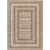 5' X 8' Chocolate And Beige Geometric Washable Indoor Outdoor Area Rug - Chocolate, Beige